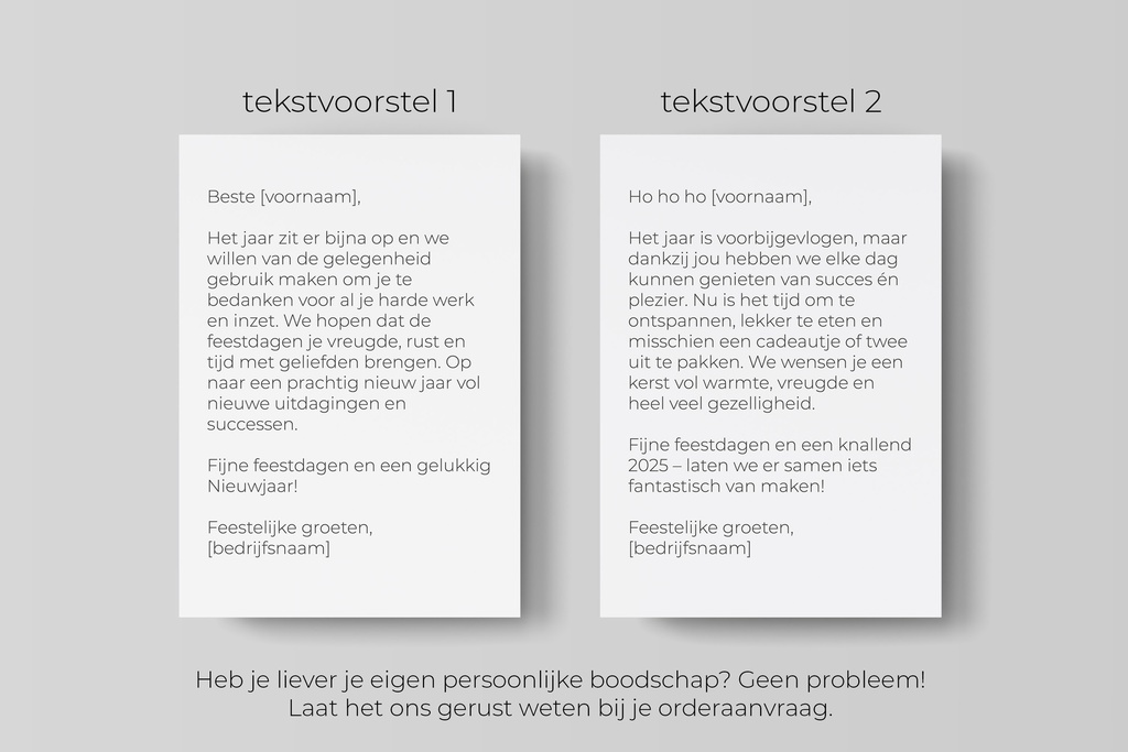Tekst wenskaart