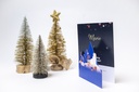 Wenskaart Magical blue christmas ball (uitgesneden)