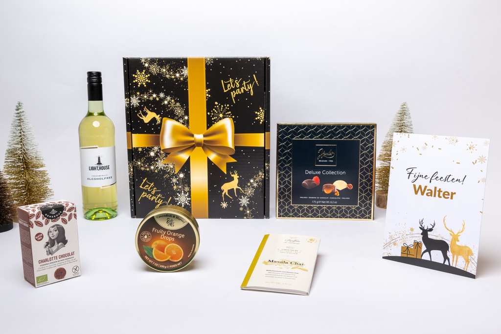 Geschenkdoos 'Joyful sips & snacks'