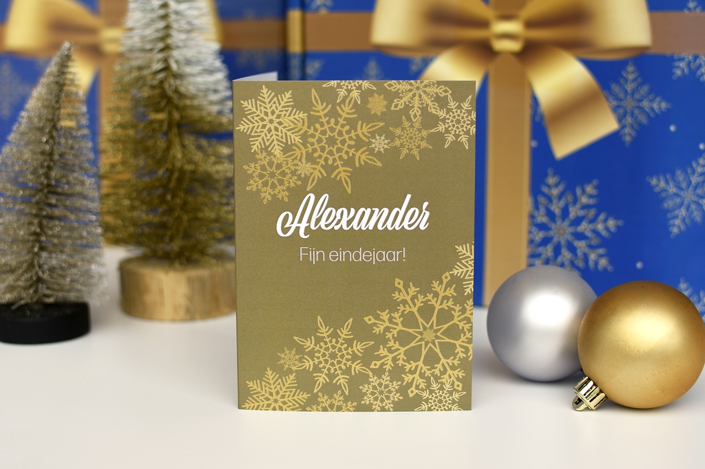 Wenskaart 'sprankelende ijsster'