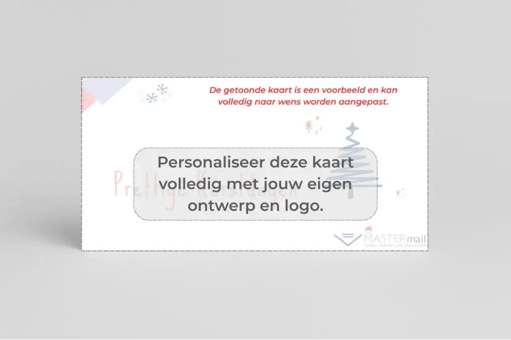 Kerstkaart US formaat - Je eigen ontwerp en logo - ENKEL