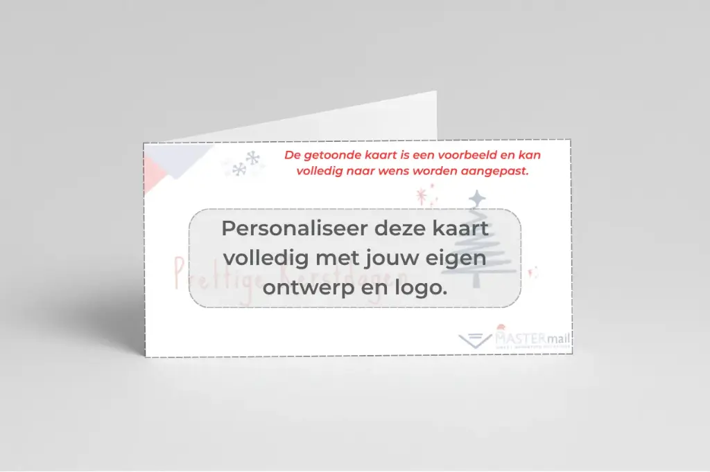 Kerstkaart Amerikaans - Je eigen ontwerp en logo - DUBBEL