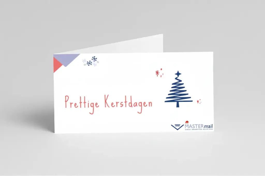 Kerstkaart Amerikaans - Je eigen ontwerp en logo - DUBBEL