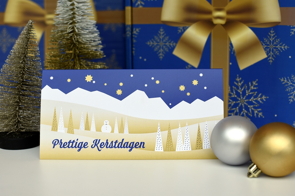 Wenskaart 'stralende dennen'